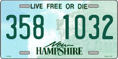 NH license plate 3581032