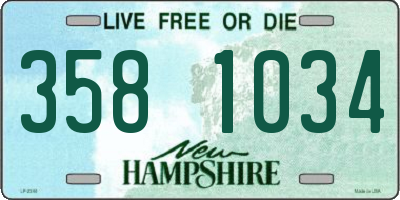 NH license plate 3581034