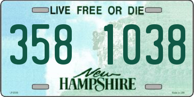 NH license plate 3581038