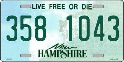 NH license plate 3581043