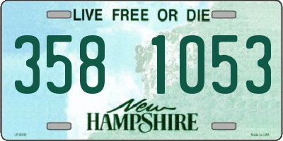 NH license plate 3581053