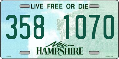 NH license plate 3581070