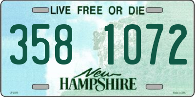 NH license plate 3581072