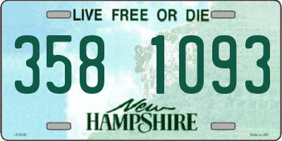 NH license plate 3581093