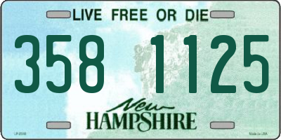 NH license plate 3581125