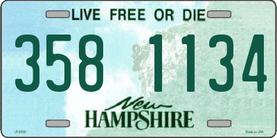 NH license plate 3581134
