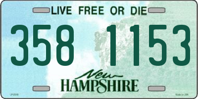 NH license plate 3581153