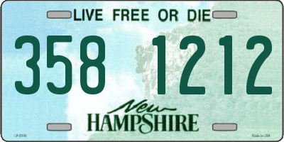 NH license plate 3581212