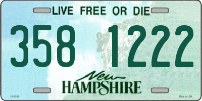 NH license plate 3581222