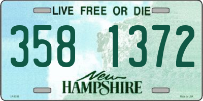NH license plate 3581372