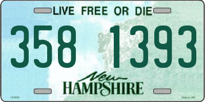 NH license plate 3581393