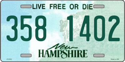 NH license plate 3581402