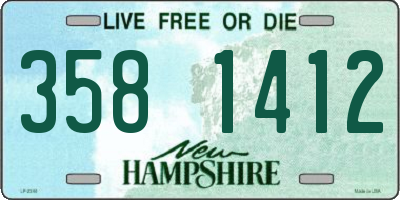 NH license plate 3581412