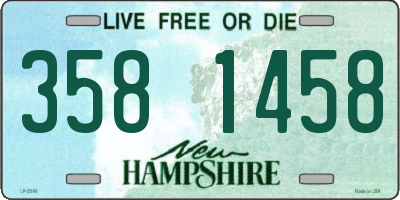 NH license plate 3581458