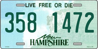 NH license plate 3581472