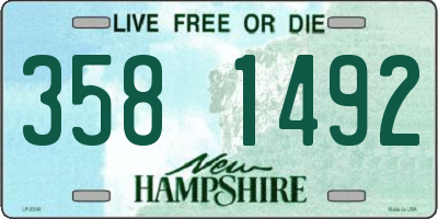 NH license plate 3581492