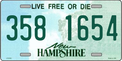 NH license plate 3581654