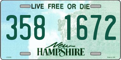 NH license plate 3581672