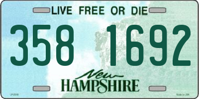 NH license plate 3581692