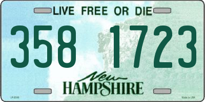 NH license plate 3581723