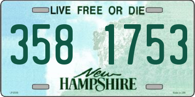NH license plate 3581753