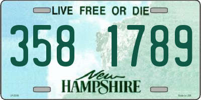 NH license plate 3581789