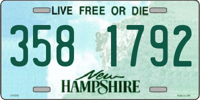 NH license plate 3581792