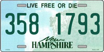 NH license plate 3581793