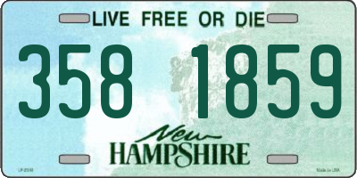 NH license plate 3581859