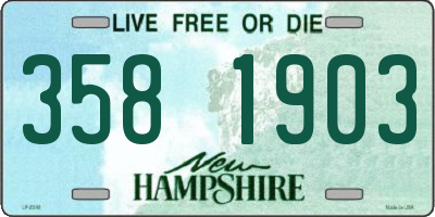 NH license plate 3581903