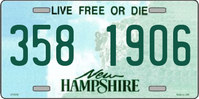 NH license plate 3581906