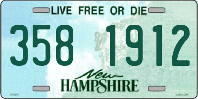 NH license plate 3581912