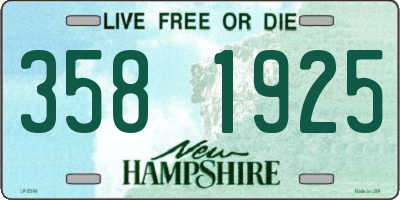 NH license plate 3581925