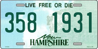NH license plate 3581931