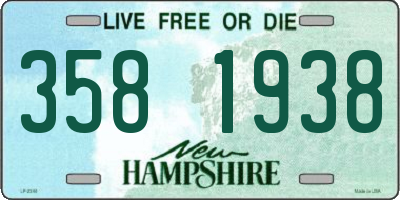 NH license plate 3581938