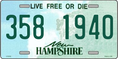 NH license plate 3581940