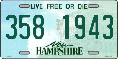 NH license plate 3581943