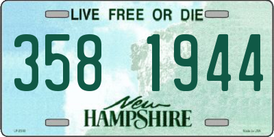 NH license plate 3581944