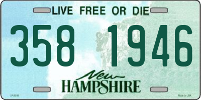 NH license plate 3581946