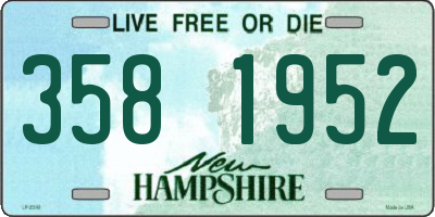 NH license plate 3581952