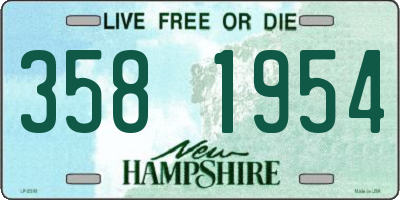 NH license plate 3581954