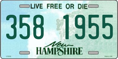 NH license plate 3581955