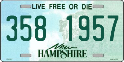 NH license plate 3581957