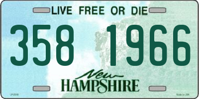 NH license plate 3581966