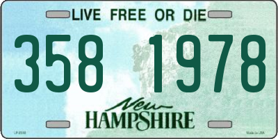 NH license plate 3581978