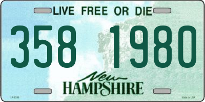 NH license plate 3581980