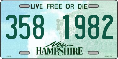 NH license plate 3581982