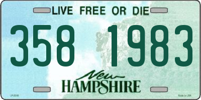NH license plate 3581983