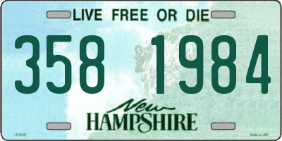 NH license plate 3581984