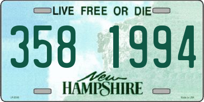 NH license plate 3581994